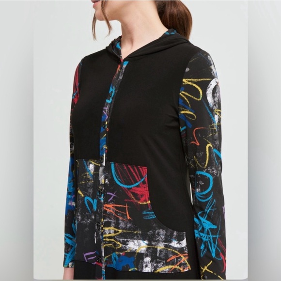 Joseph Ribkoff Women's Size 8 Graffiti Print
Jacket Hoodie - Picture 1 of 6